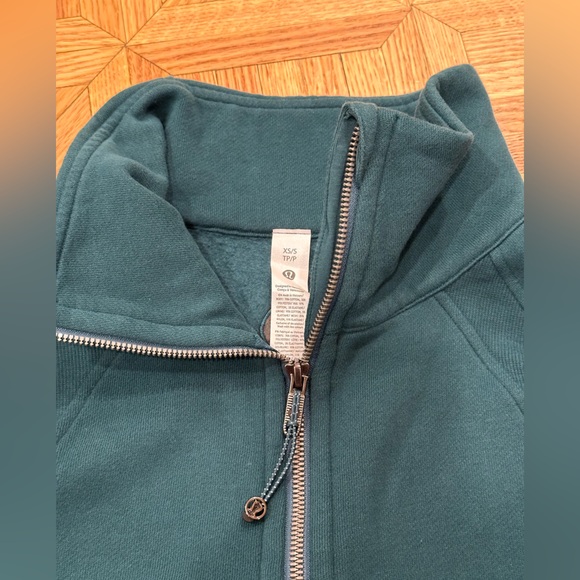 ❌SOLD❌NWT Lululemon Scuba Oversized Funnel-Neck Full Zip in Storm Teal size XS/S - Picture 10 of 10